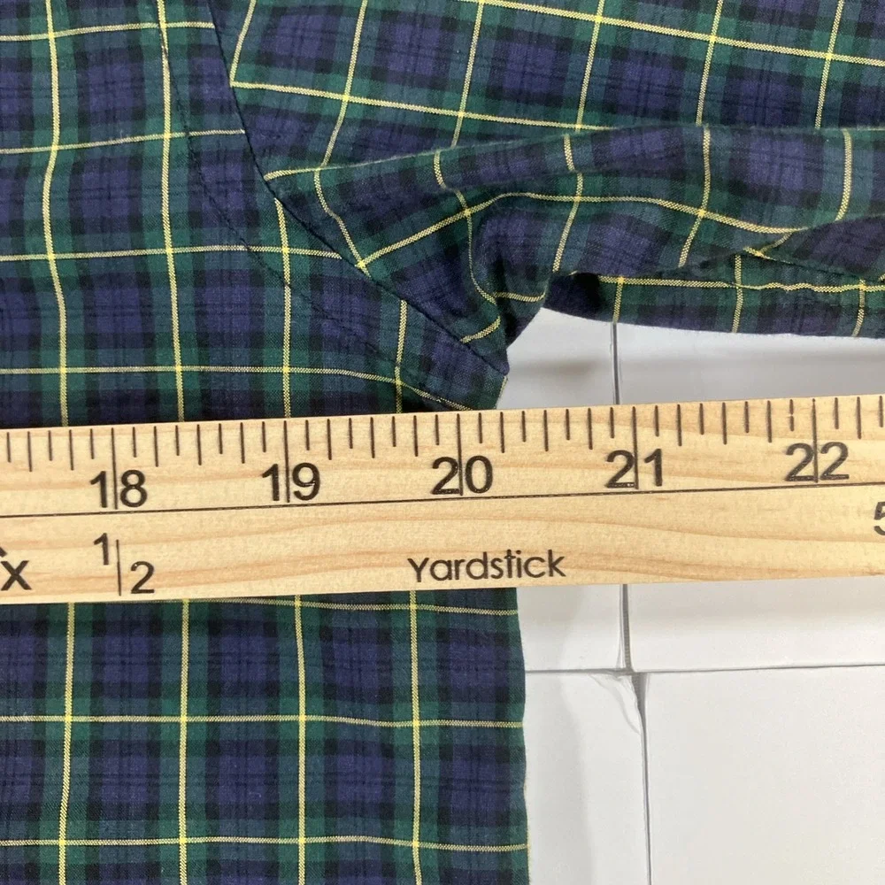 Ralph Lauren Shirt Mens XL Tartan Blackwatch Plaid L/S Button Down Slim Fit Pony